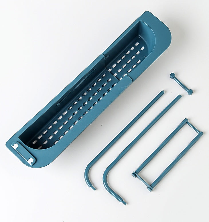 Telescopic Sink Storage Rack - Adjustable Kitchen Organizer