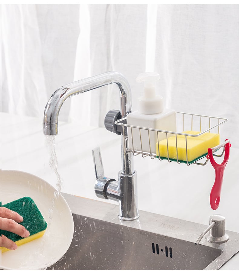 Faucet Hanging Storage Rack - Kitchen Sink Organizer