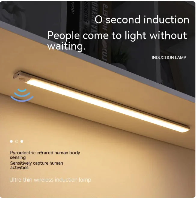 Smart Magnetic LED Cabinet Light - Rechargeable Under Cabinet Lighting