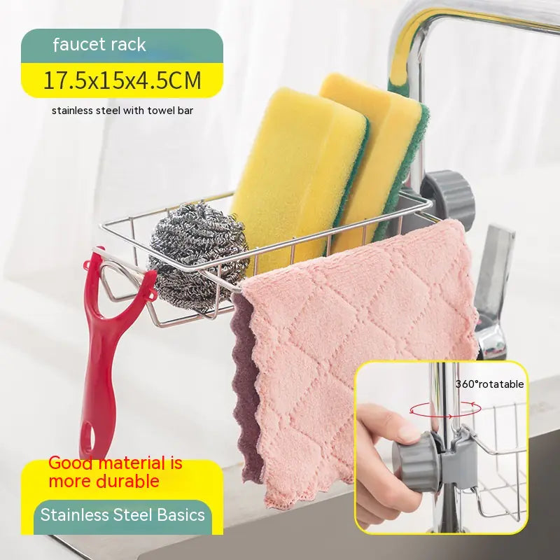 Faucet Hanging Storage Rack - Kitchen Sink Organizer