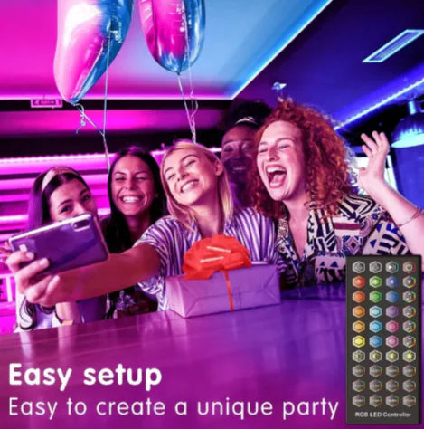 Bluetooth Smart LED Light Strip - 20M RGB Ambient Lighting
