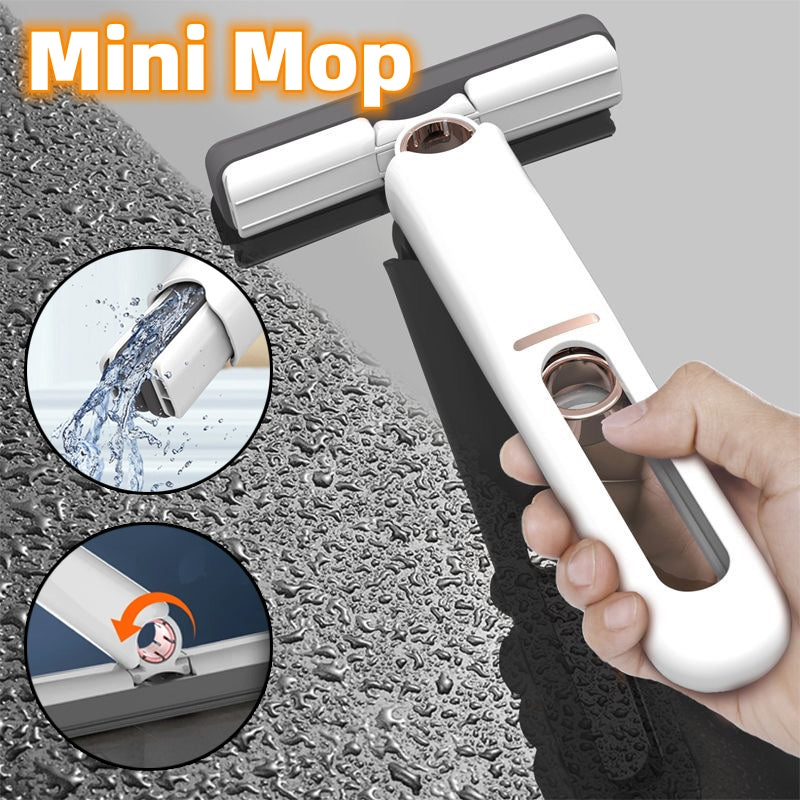 Mini Sponge Mop - Portable Squeeze Cleaner for Home & Car
